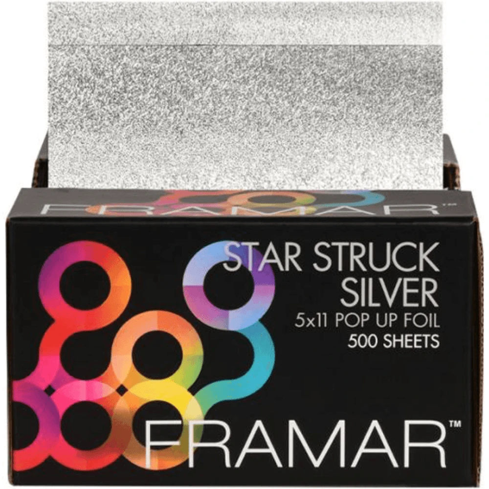 Framar 500 X Star Struck Pop-Up Silver Hair Foil Sheets 5 X 11"