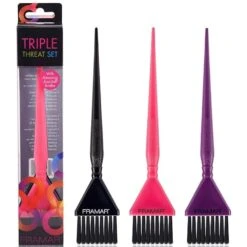 Framar Triple Threat Hair Colour Brush Set - Pack Of 3