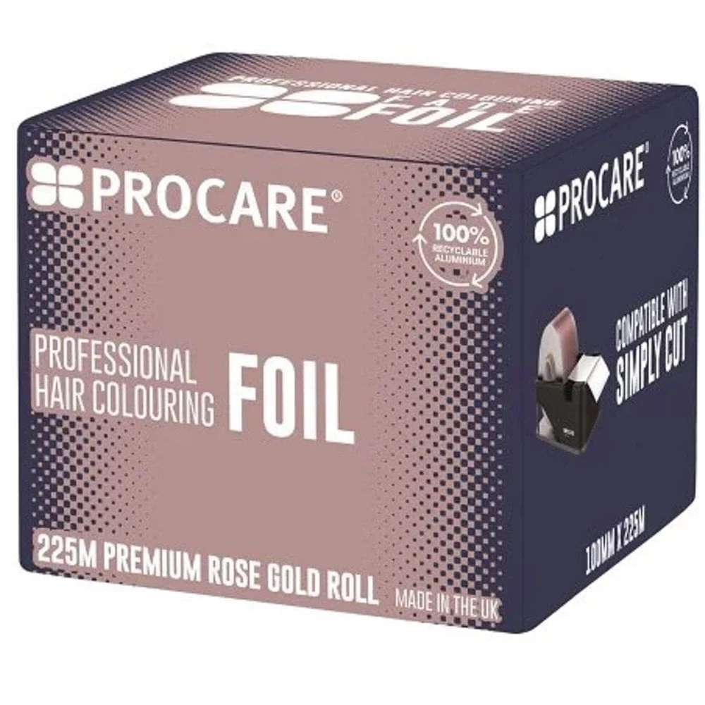 Pro Care Procare Hair Foil Roll 100mm X 225m - Rose Gold
