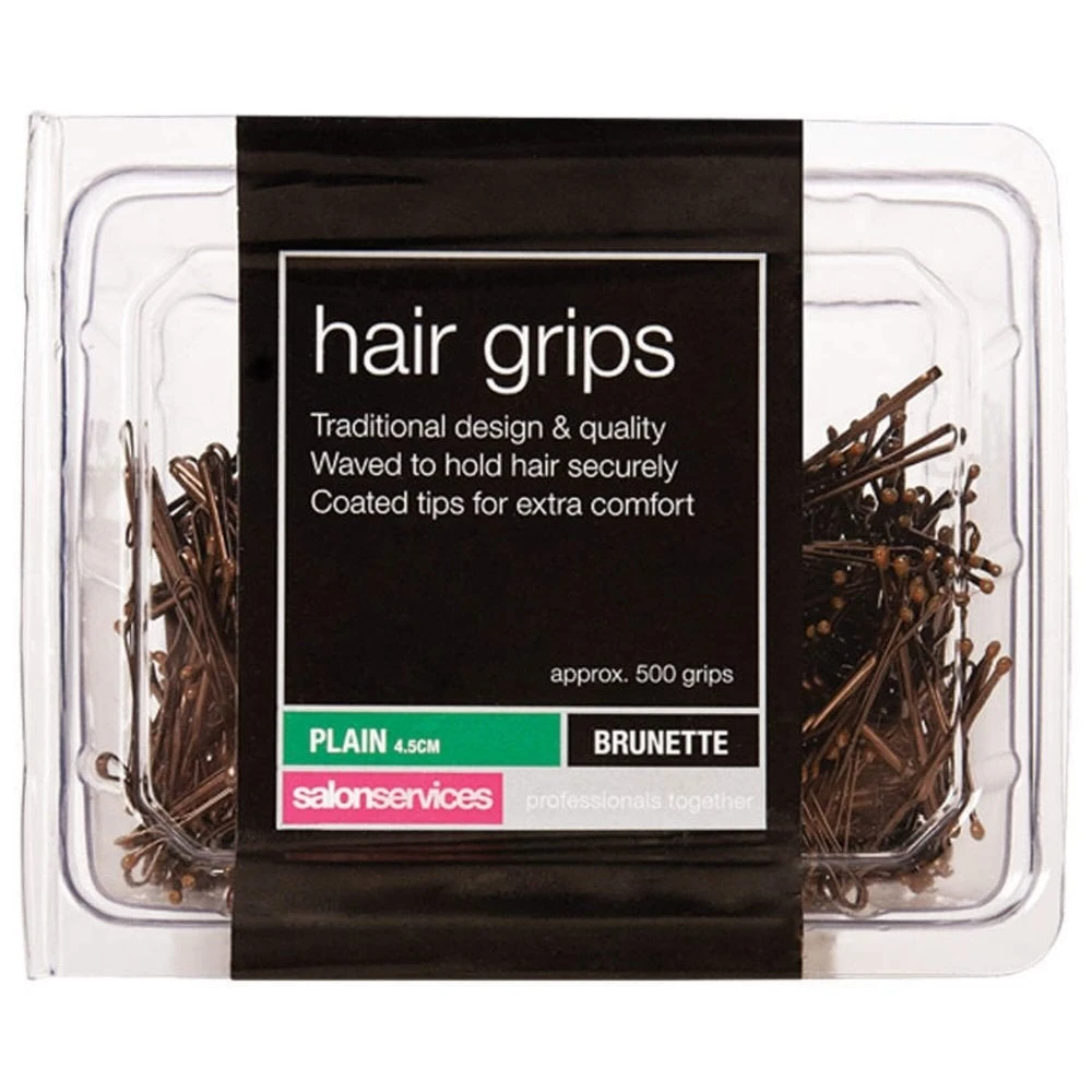 Salon Services Plain Brunette 4.5cm Hair Grips - Pack Of 500