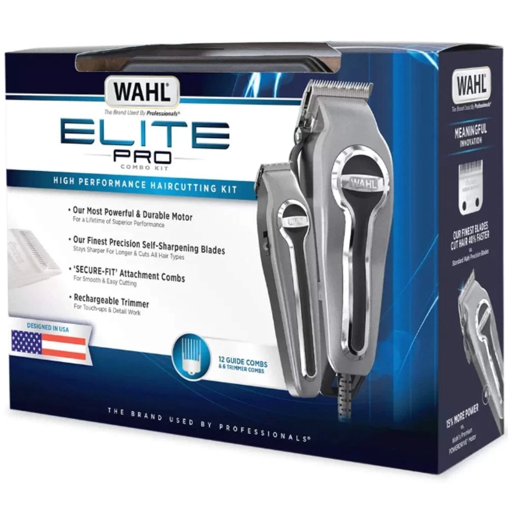 Wahl Elite Pro Hair Clipper And Trimmer Kit - Grey